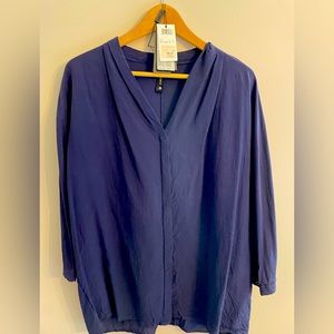 Women’s Marc Cain Blouse, size N5, US 10/12, Navy